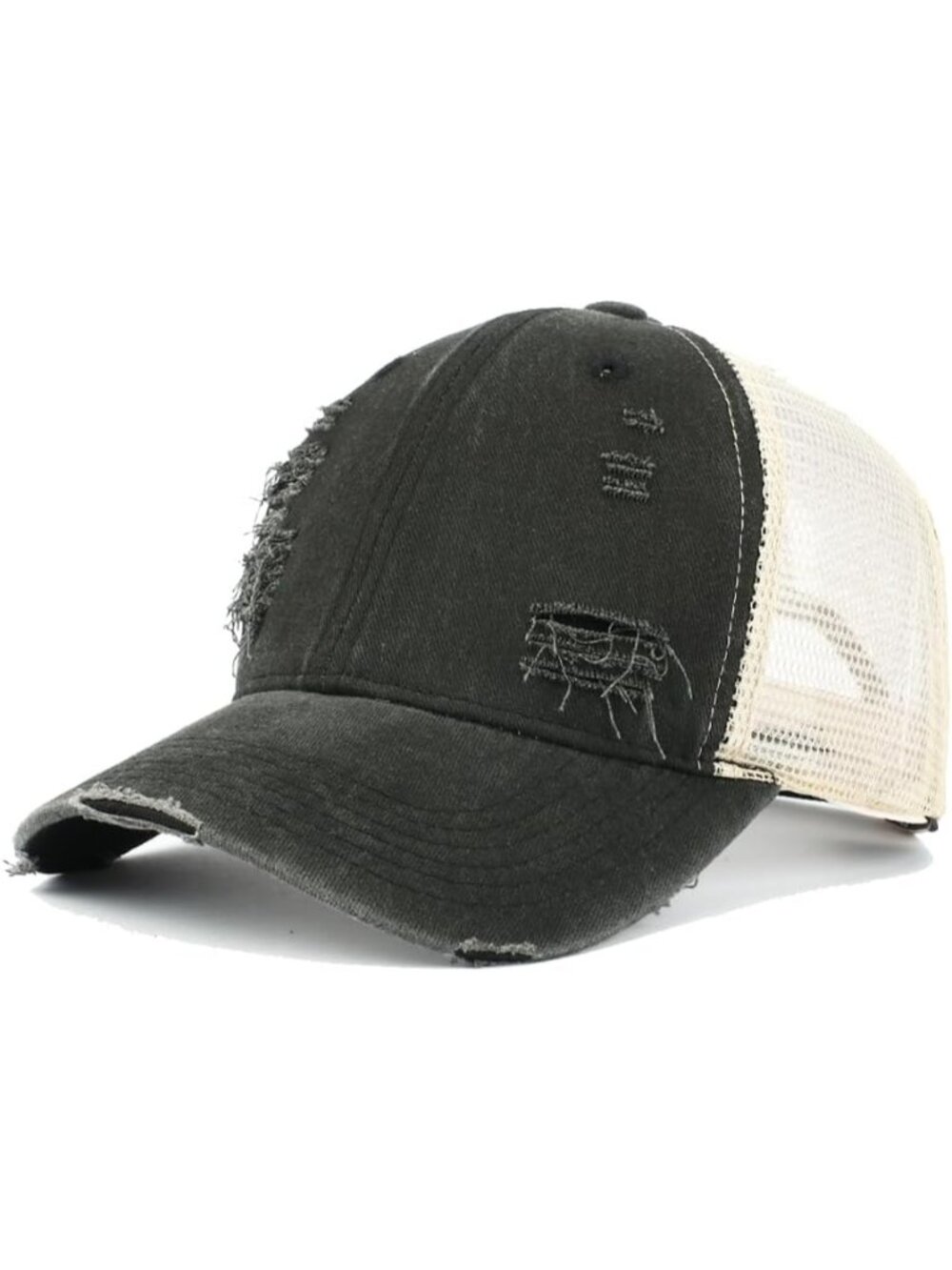 Unisex Halloween Distressed Black Rucker Hat Adjustable Sportswear Baseball Cap